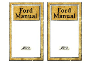 1920 Ford Owners Manual Jun