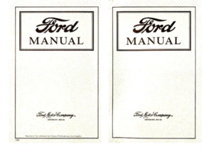 1922 Ford Manual