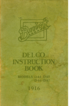 1916 Buick Delco Instruction Book