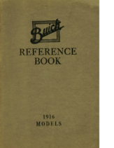 1916 Buick Reference Book