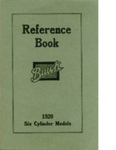1920 Buick Reference Book