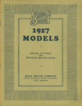 1927 Buick Special Features and Specs Booklet