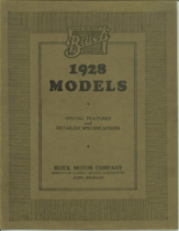 1928 Buick Special Features and Specifications Booklet