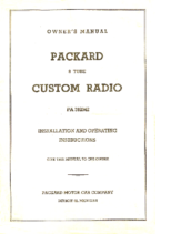 1946 Packard Radio Manual