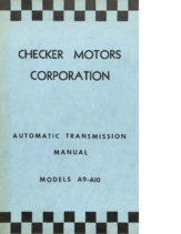 1962 Checker A9 Automatic Transmission Manual