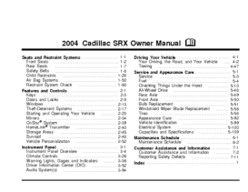 2004 Cadillac SRX OM