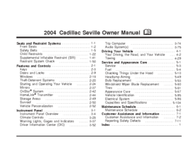 2004 Cadillac Seville OM