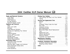 2004 Cadillac XLR OM