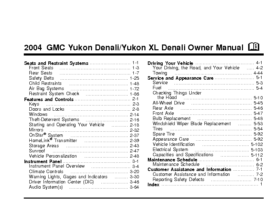 2004 GMC Yukon Denali-XL OM