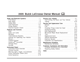 2005 Buick LaCrosse OM