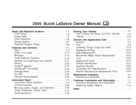 2005 Buick LeSabre OM