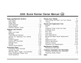 2005 Buick Rainier OM