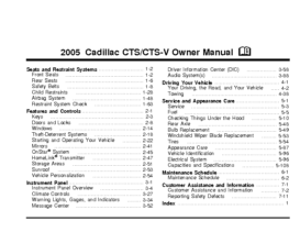 2005 Cadillac CTS CTS-V OM