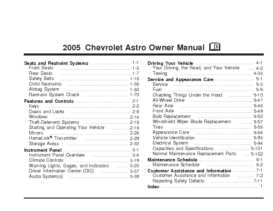 2005 Chevrolet Astro OM