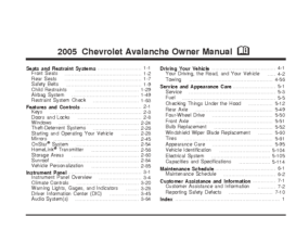 2005 Chevrolet Avalanche OM