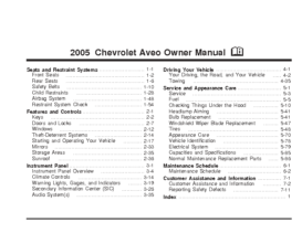 2005 Chevrolet Aveo OM