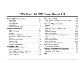 2005 Chevrolet SSR OM