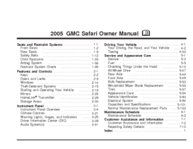 2005 GMC Safari OM