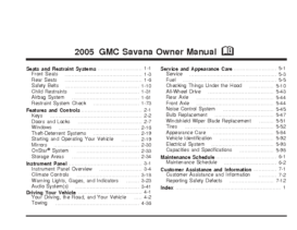 2005 GMC Savana OM
