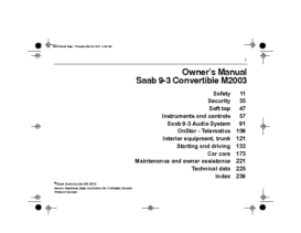 2003 Saab 9-3 Convertible OM