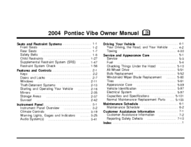2004 Pontiac Vibe OM