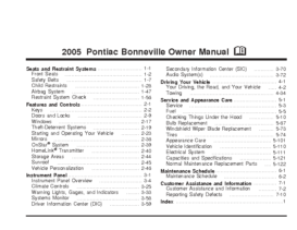 2005 Pontiac Bonneville OM