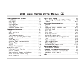 2006 Buick Rainier OM
