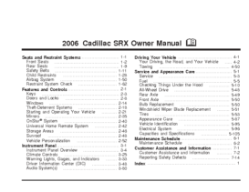 2006 Cadillac SRX OM