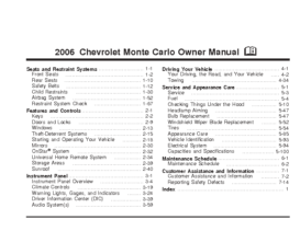 2006 Chevrolet Monte Carlo OM