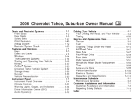 2006 Chevrolet Tahoe-Suburban OM
