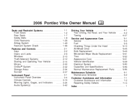 2006 Pontiac Vibe OM