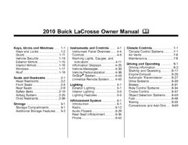 2010 Buick Lacrosse OM