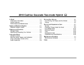 2010 Cadillac Escalade Hybrid OM