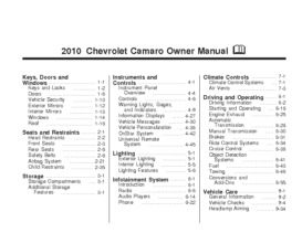 2010 Chevrolet Camaro OM