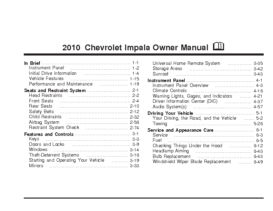 2010 Chevrolet Impala OM