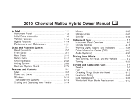 2010 Chevrolet Malibu Hybrid OM