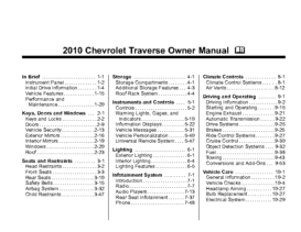 2010 Chevrolet Traverse OM