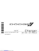 2015 Dodge Charger SRT 392-Helllcat Operating Info