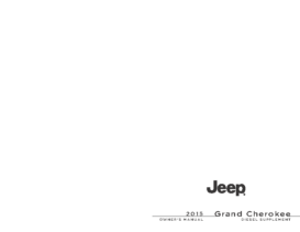 2015 Jeep Grand Cherokee Diesel OM Supplement