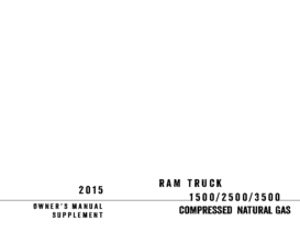 2015 Ram Truck CNG OM Supplement