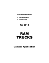 2015 Ram Trucks Camper Application