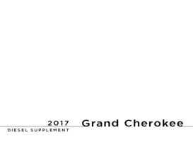 2017 Jeep Grand Cherokee Diesel OM Supplement