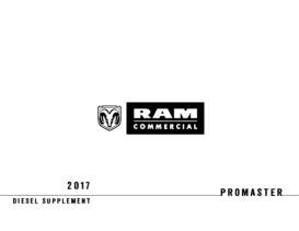 2017 Ram Promaster Diesel OM Supplement