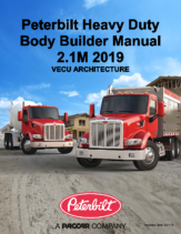 2019 Peterbilt Heavy Duty Body Builder Manual